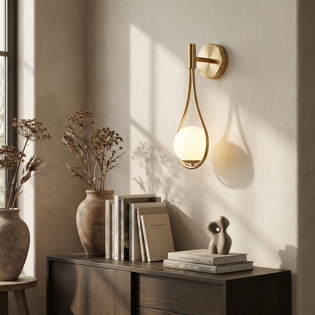 Droplet Gold Or Black Wall Light