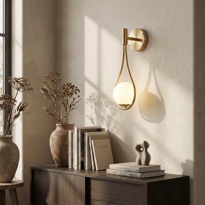 Droplet Gold Or Black Wall Light