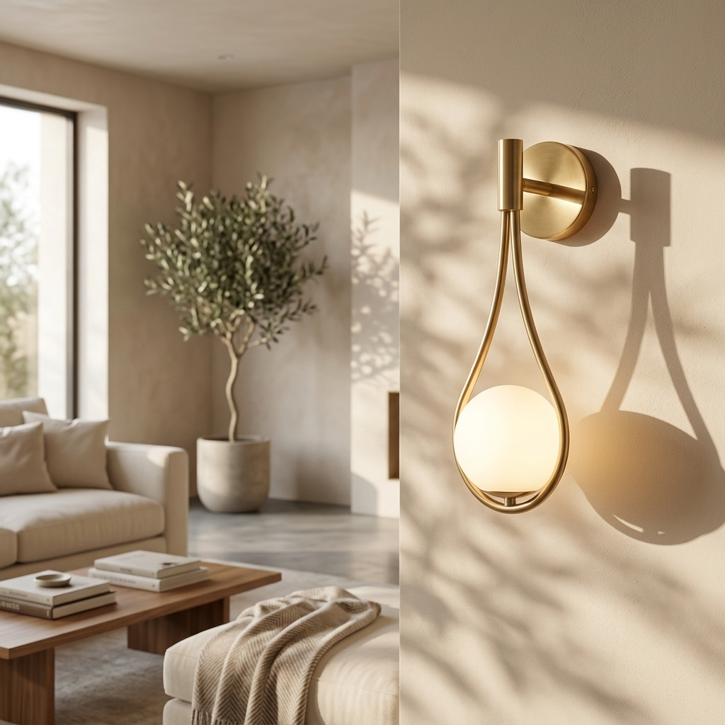 Droplet Gold Or Black Wall Light