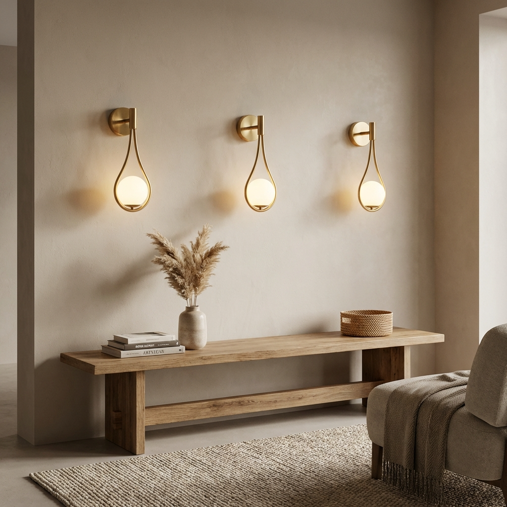 Droplet Gold Or Black Wall Light