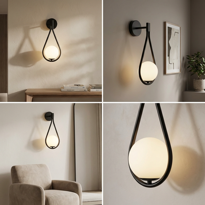 Droplet Gold Or Black Wall Light