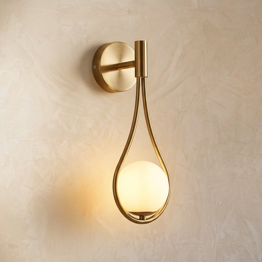 Droplet Gold Or Black Wall Light