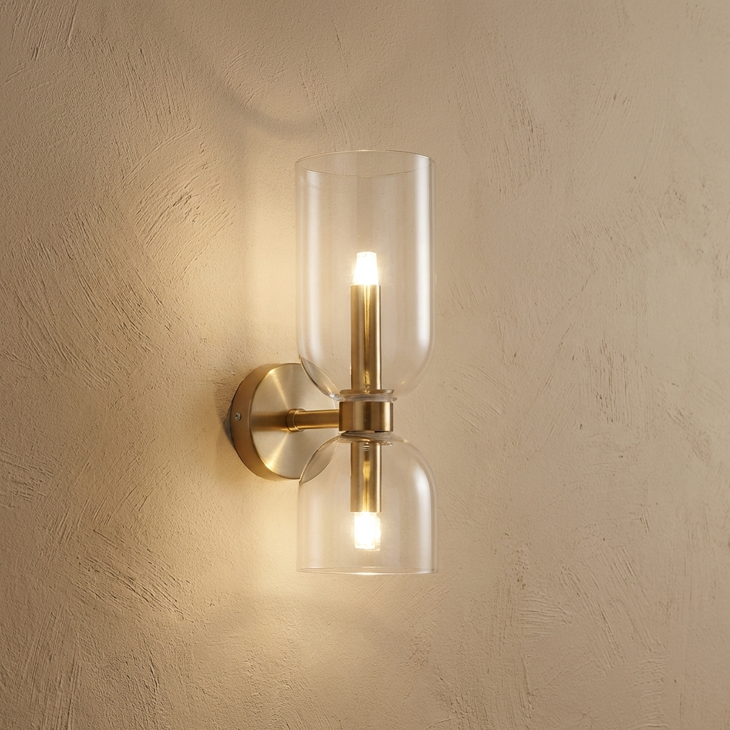Dual Globe Vertical Wall Light