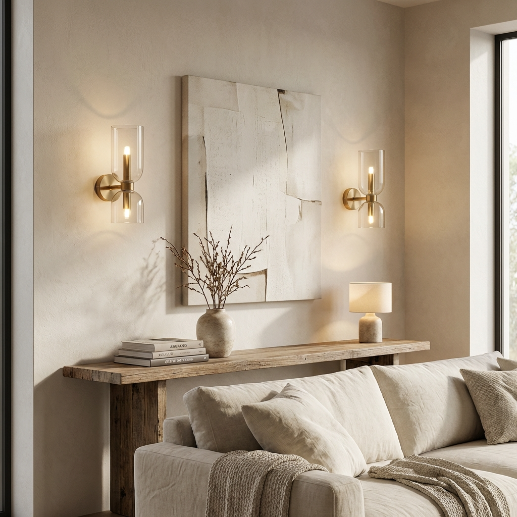 Dual Globe Vertical Wall Light