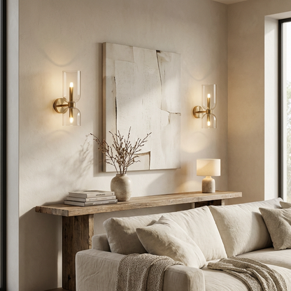 Dual Globe Vertical Wall Light