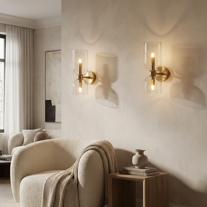 Dual Globe Vertical Wall Light