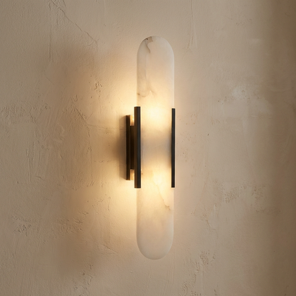Natural Alabaster Elongated Wall Lamp