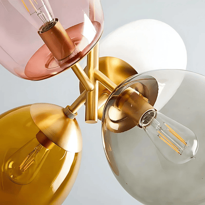 Four Globe Glass Chandelier