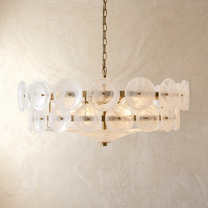 French Bubble Glass Chandelier