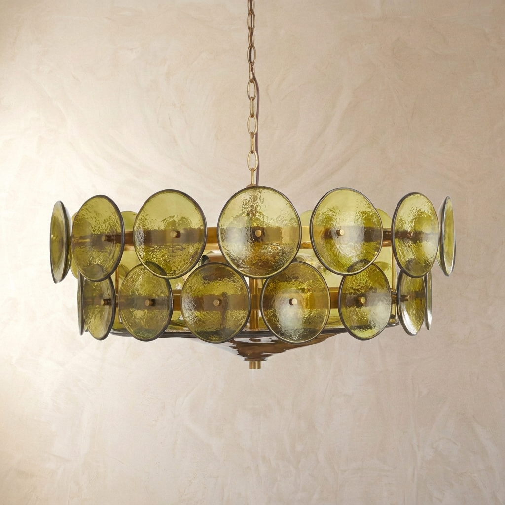 French Bubble Glass Chandelier