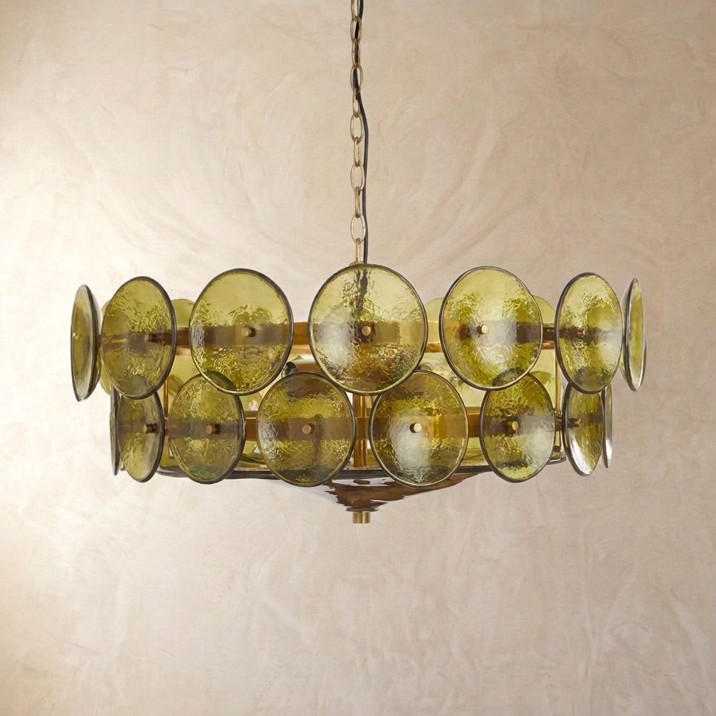 French Bubble Glass Chandelier