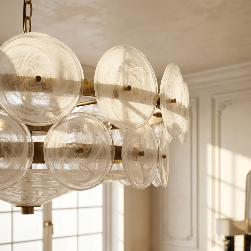 French Bubble Glass Chandelier