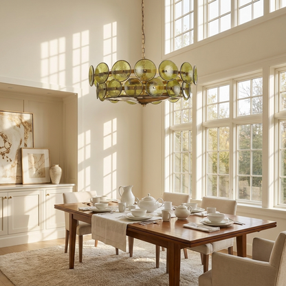 French Bubble Glass Chandelier