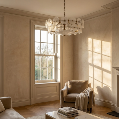 French Bubble Glass Chandelier
