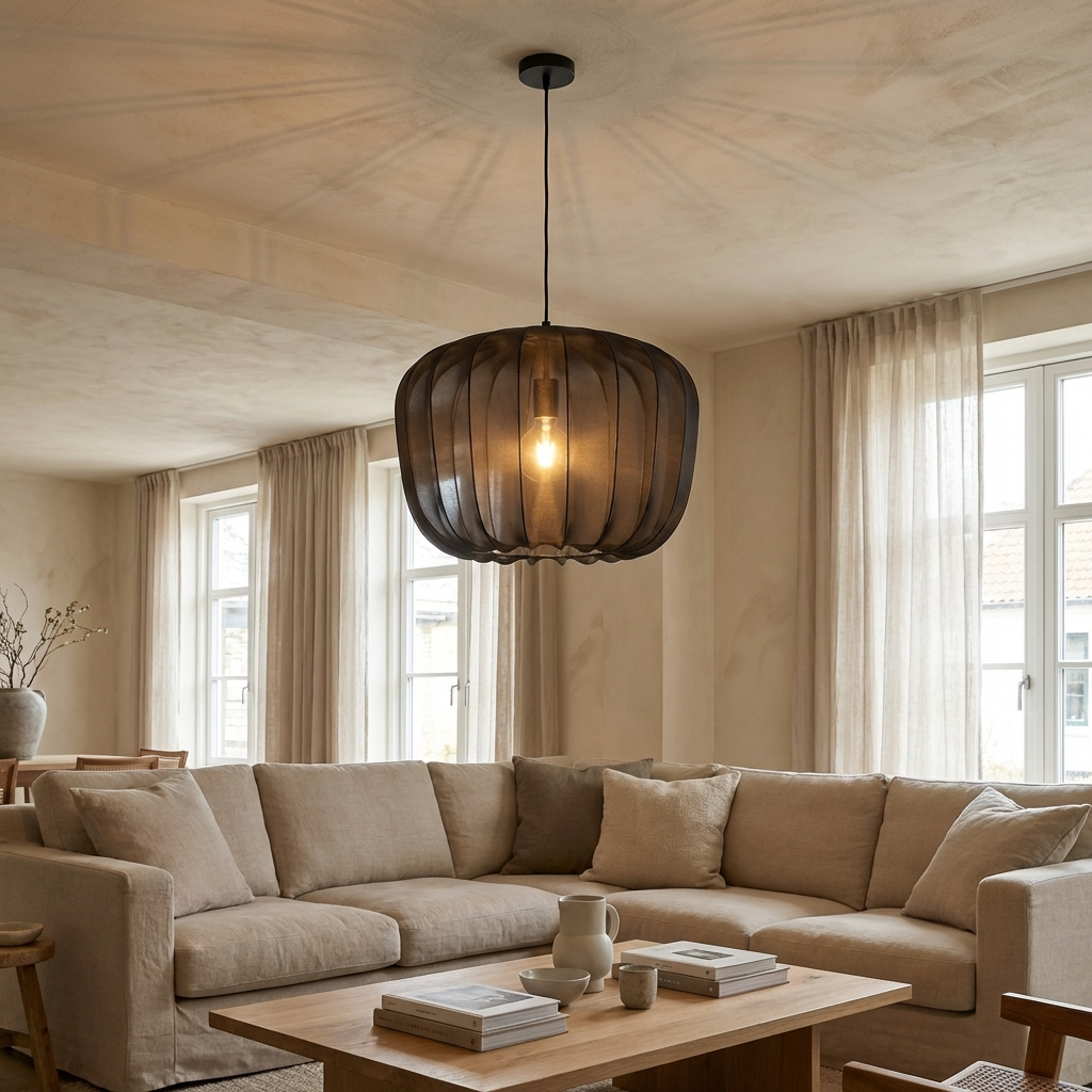 French Fabric Apple Pendant Lamp