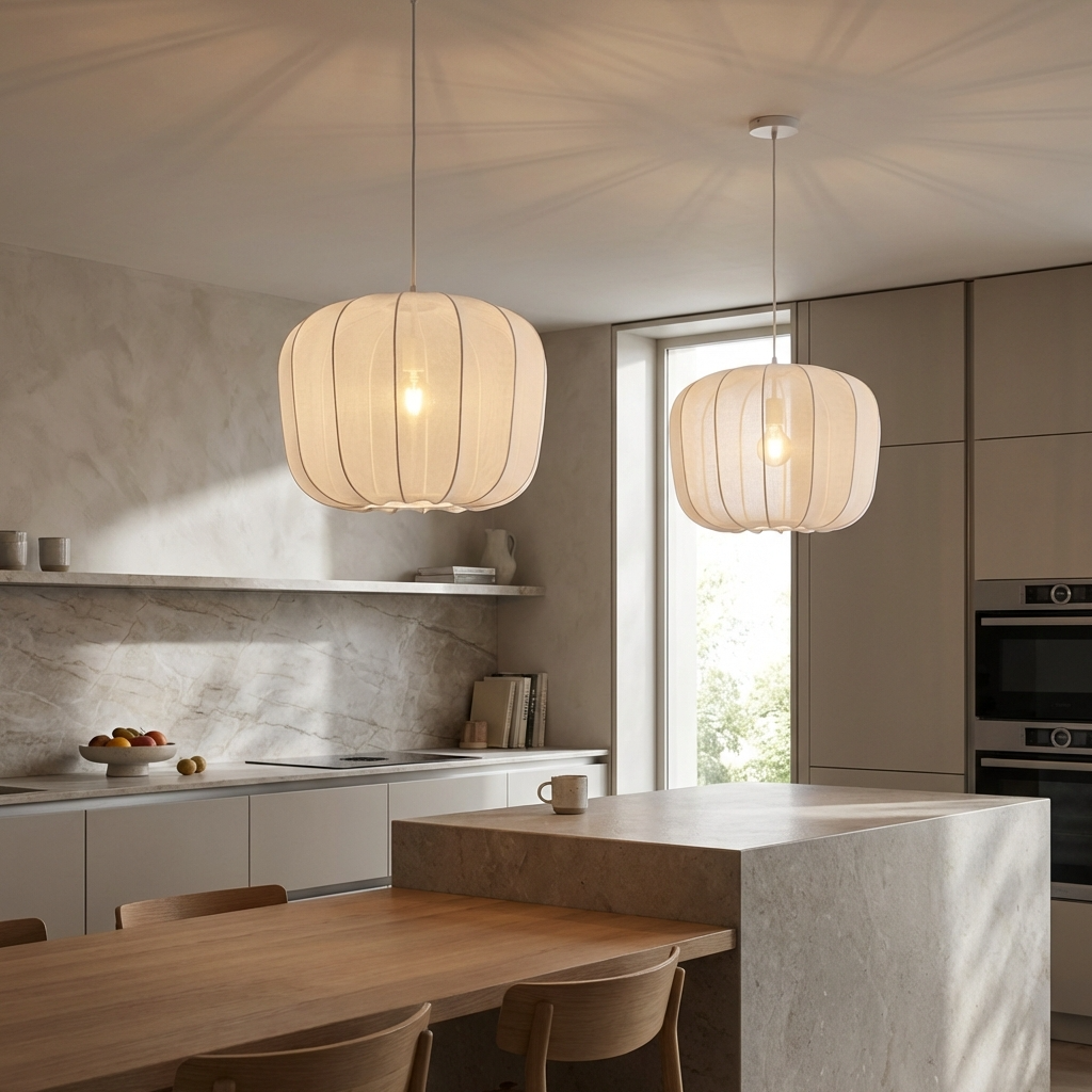 French Fabric Apple Pendant Lamp