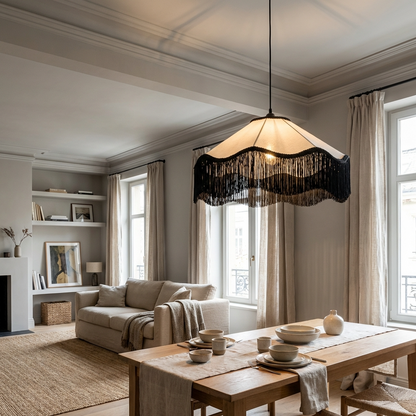French Fabric Retro Chandelier