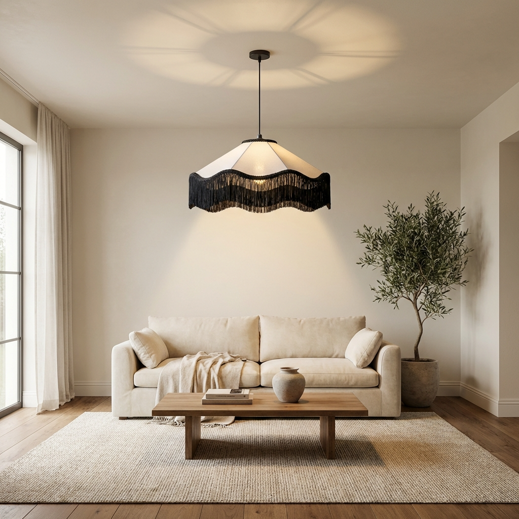 French Fabric Retro Chandelier