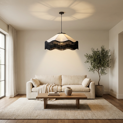 French Fabric Retro Chandelier