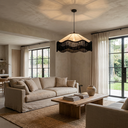 French Fabric Retro Chandelier
