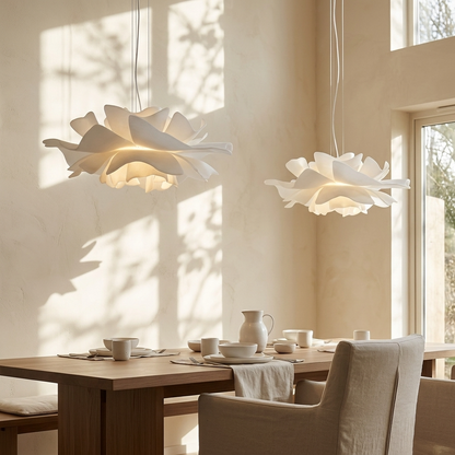 French Flower Petal Pendant Light