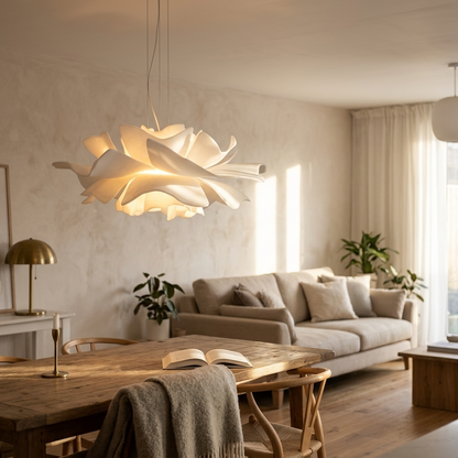 French Flower Petal Pendant Light