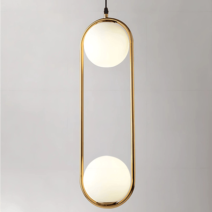 Frosted Globe Frame Pendant Light