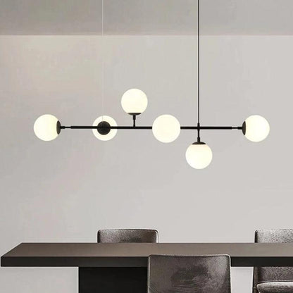Frosted Globe Island Pendant Light