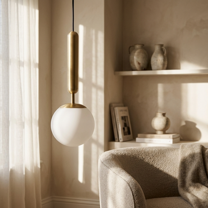 Frosted Globe Pendant Light