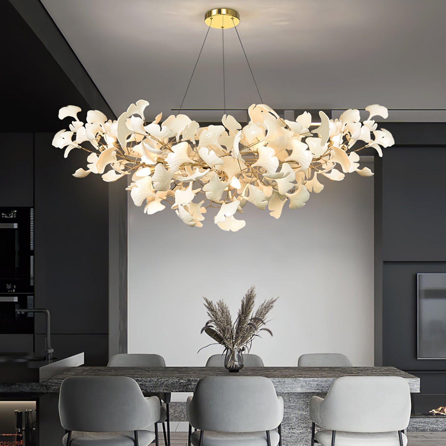 Gingko Flower Petal Chandelier