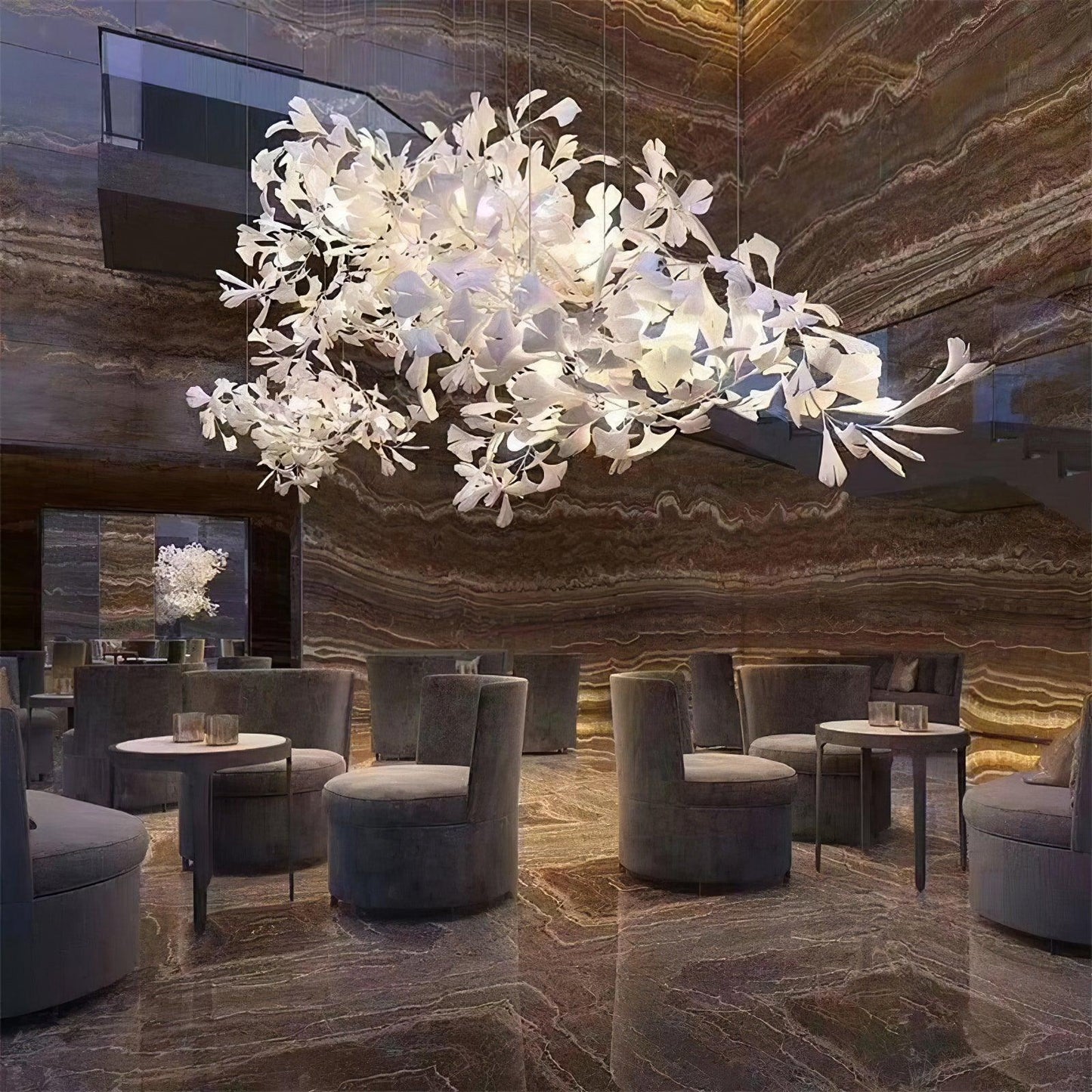 Gingko Flower Petal Chandelier