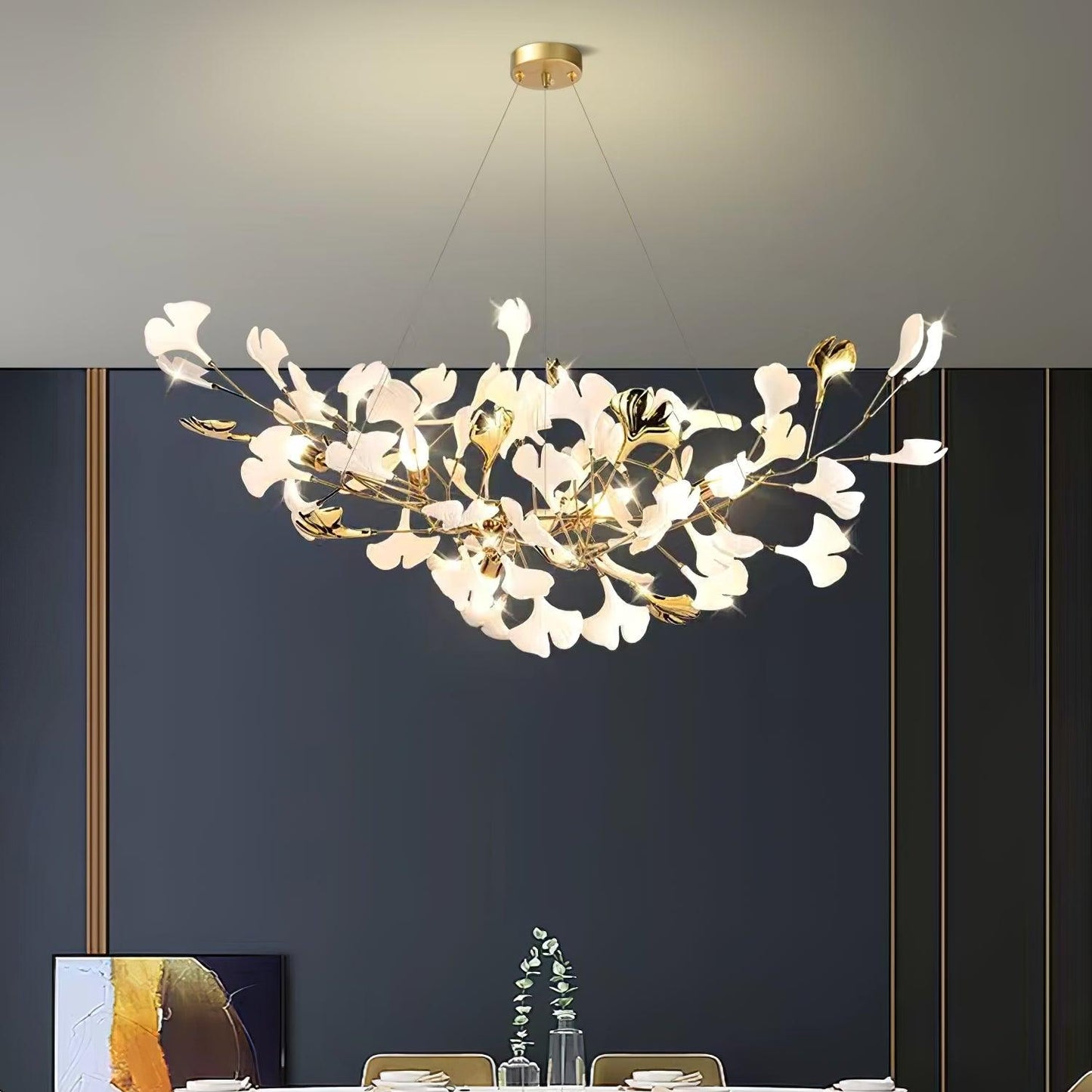 Gingko Flower Petal Chandelier