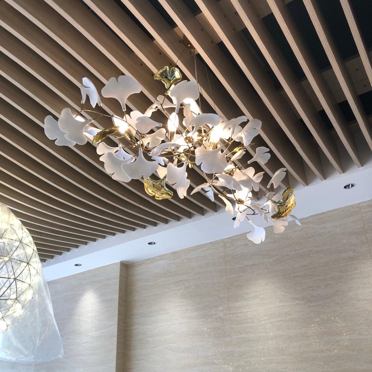 Gingko Flower Petal Chandelier