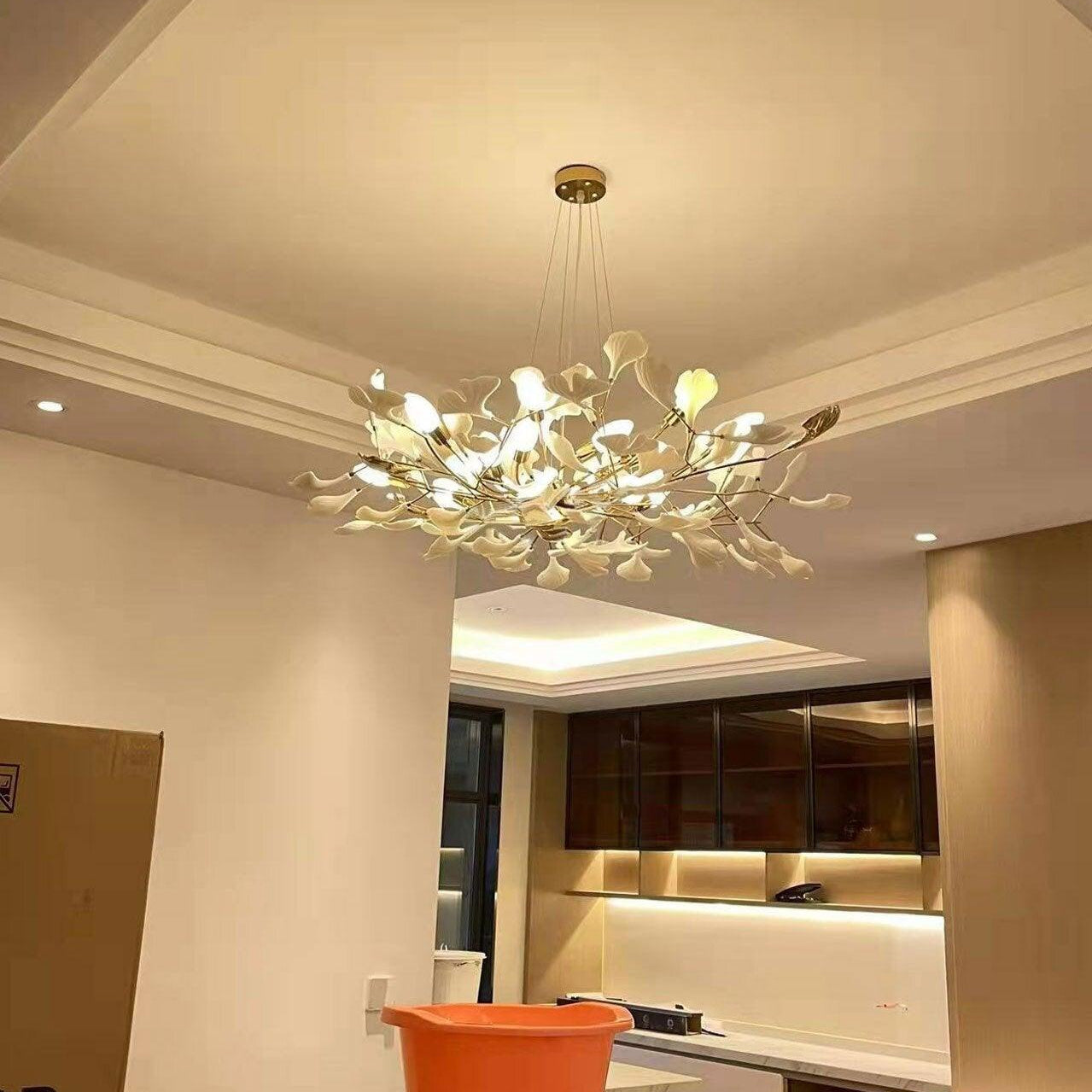 Gingko Flower Petal Chandelier