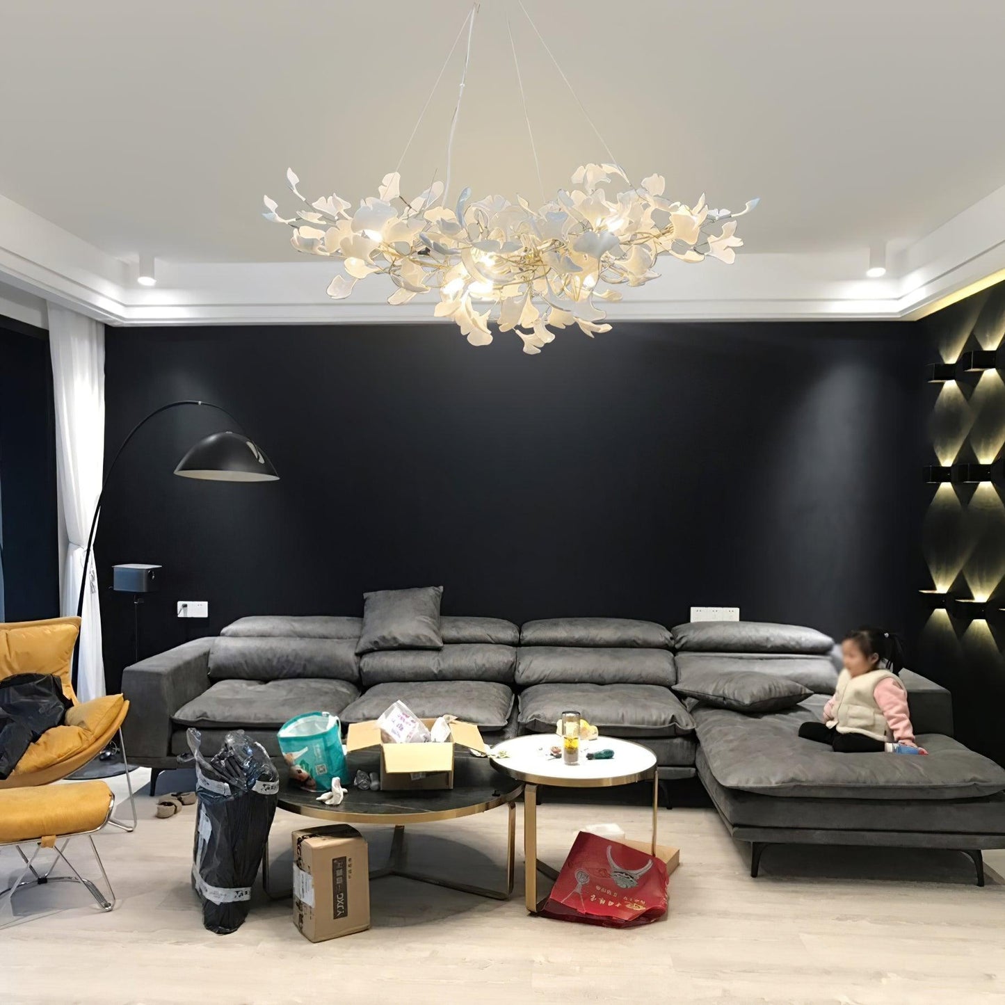 Gingko Flower Petal Chandelier