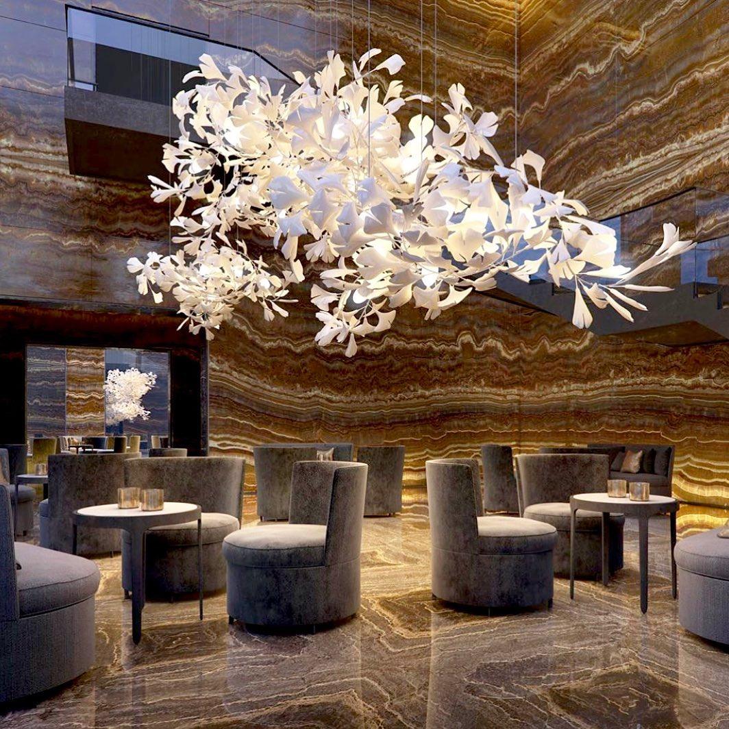 Gingko Flower Petal Chandelier