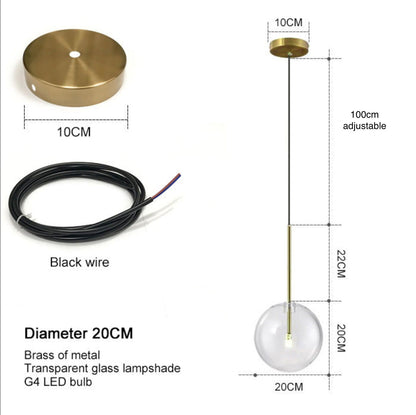Glass Globe Pendant Light