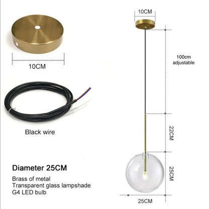 Glass Globe Pendant Light