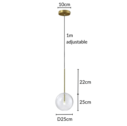 Glass Globe Pendant Light