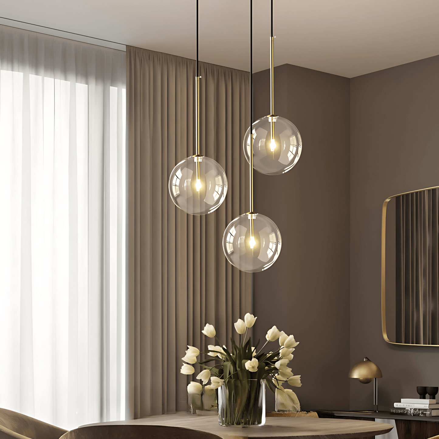 Glass Globe Pendant Light