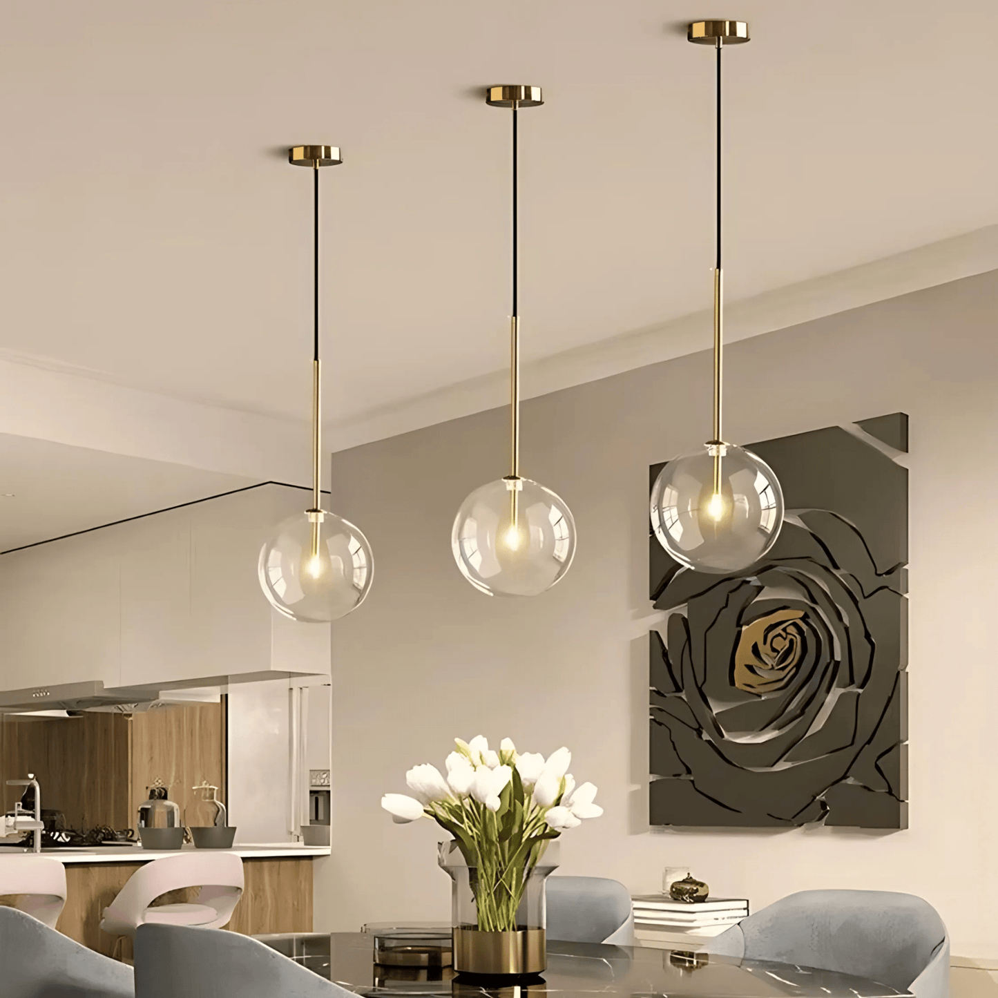 Glass Globe Pendant Light