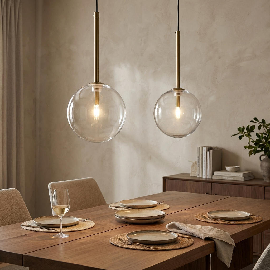 Glass Globe Pendant Light