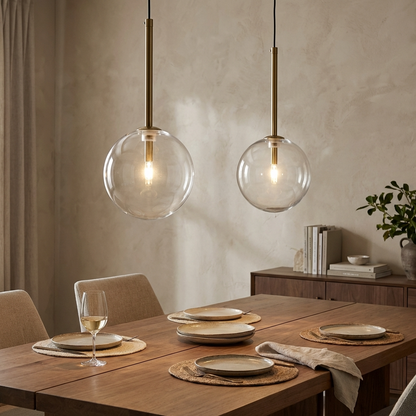 Glass Globe Pendant Light