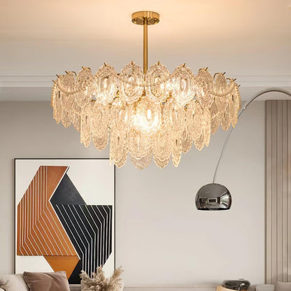 Gold Wave Pearl Chandelier