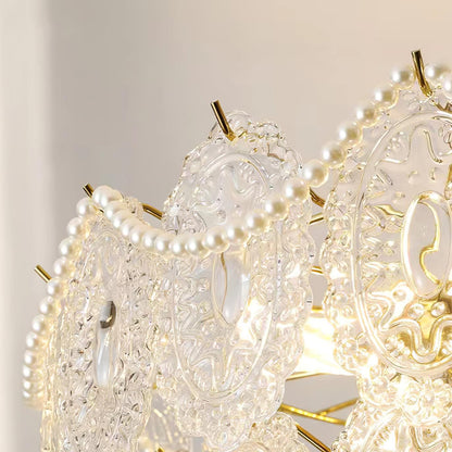 Gold Wave Pearl Chandelier
