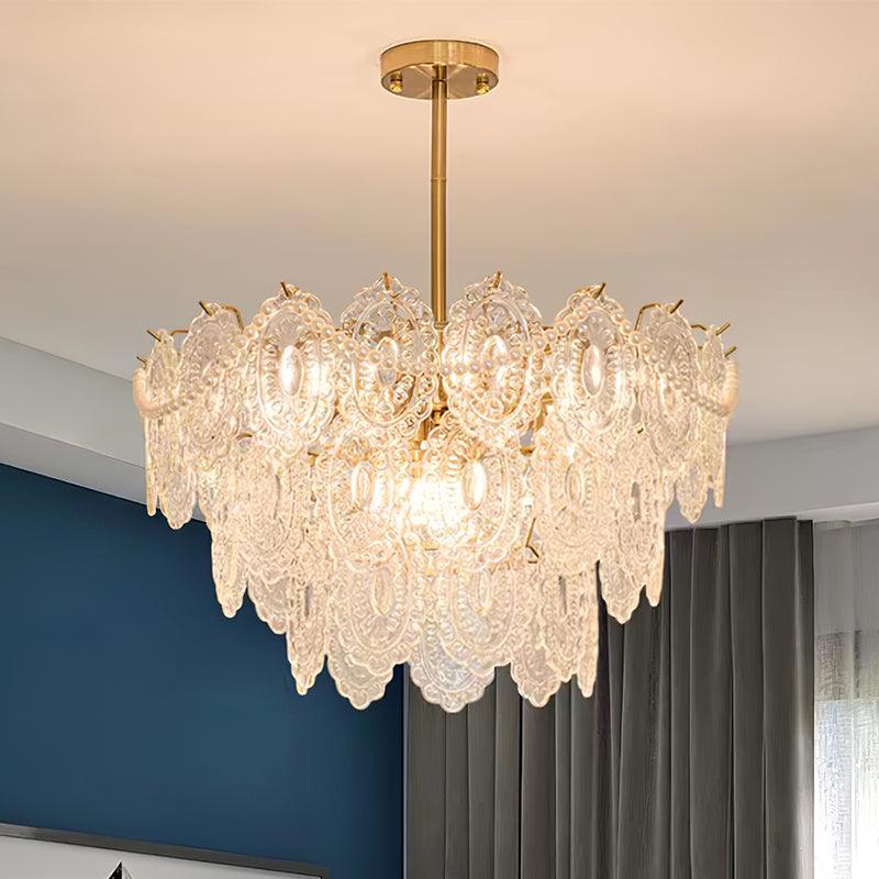 Gold Wave Pearl Chandelier