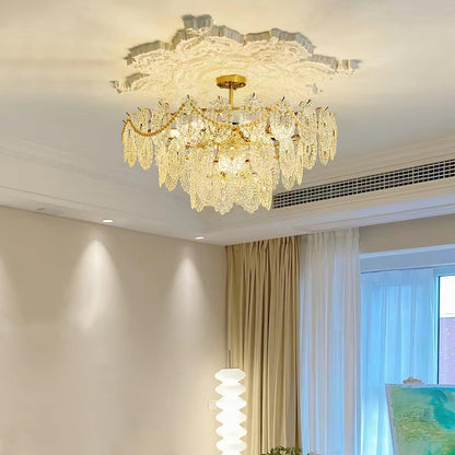 Gold Wave Pearl Chandelier
