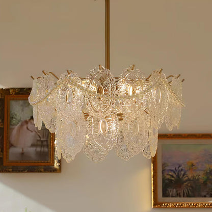 Gold Wave Pearl Chandelier