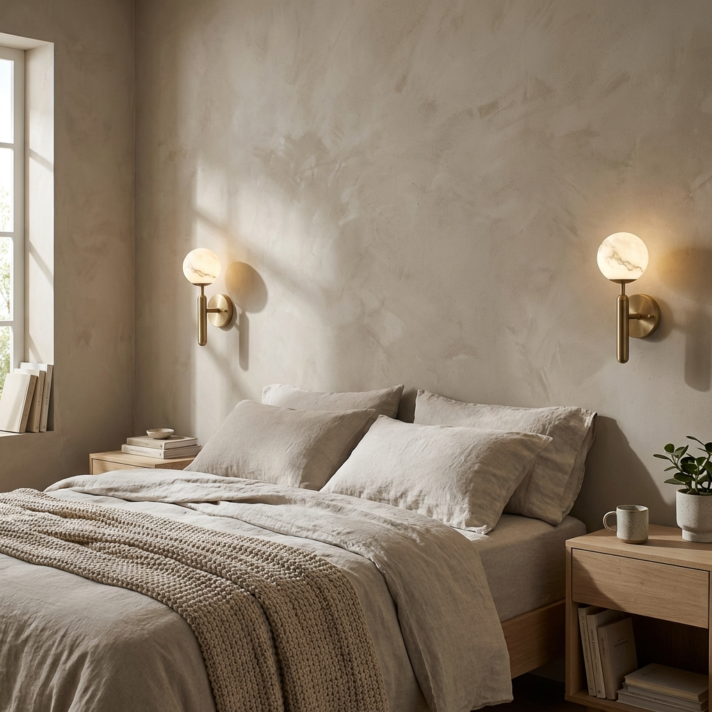 Gold Marble Ball Wall Lamp