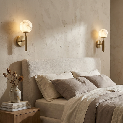 Gold Marble Ball Wall Lamp